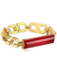 Sam Edelman S-Chain Ruby Identification Bracelet, 7.25"