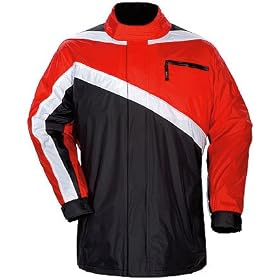 Tourmaster DEFENDER RAINSUIT BK/RD SIZE:MED
