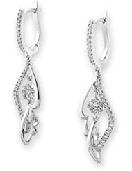 (X1000Diamond) 18K/750 White Gold Double Angel Wing Diamond Dangling Earring (0.54 cttw, G-H Color, VS2-SI1 Clarity)
