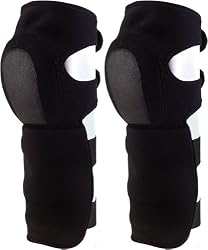 Black Neoprene Sythetic Shin Guards (Set of 2)