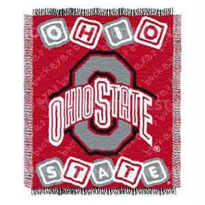 Ohio State Buckeyes NCAA Triple Woven Jacquard Throw (044 Series) (36