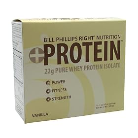 Bill Phillips Right Nutrition + Protein, Vanilla, 1-Ounce Servings, 12-Count Box