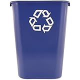 Rubbermaid Commercial 295773 Deskside Recycling Container, Large, Blue