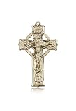 Genuine IceCarats Designer Jewelry Gift 14K Solid Yellow Gold Celtic Crucifix Medal 1 3/8 X 3/4 Inch