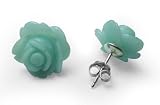 Vogue Elegant Lovely Rose Stud Earring Sterling Silver Stud Earrings