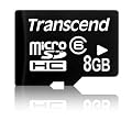 Transcend 8 GB Class 6 microSDHC Flash Memory Card (TS8GUSDC6)