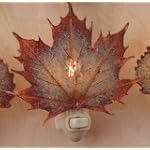 Real Sugar Maple Leaf in Iridescent Copper Night Lights