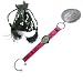 Purse Hanger and Watch for Casino Game Tables, Black and Hotpink Rock Star print with tote bag.
