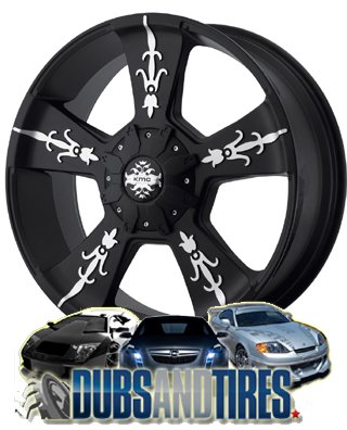 24 Inch KMC Vandal Black Rims