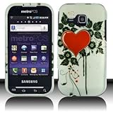 Silver Black Red Leaf Flower Heart Rubberized Snap on Design Hard Case Face ....