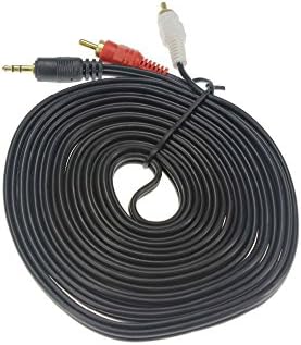 XT-XINTE 3.5mm Jack To 2X RCA Phono Stereo Audio Adapter Cable 5M for Computer TV Speaker by XINTE