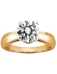 1.00 Ct Round H/I I1 Diamond 14K Yellow Gold Ring