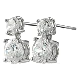 Sterling Silver Round CZ Fashion Earrings