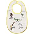 Washable Bib Baby Cie La Jungle: Jungle Yellow Melamine Colorful Melamine Dinnerware with wording