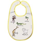 Washable Bib Baby Cie La Jungle: Jungle Yellow Melamine Colorful Melamine Dinnerware with wording