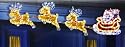 Holographic Lighted Reindeer and Santa Decoration