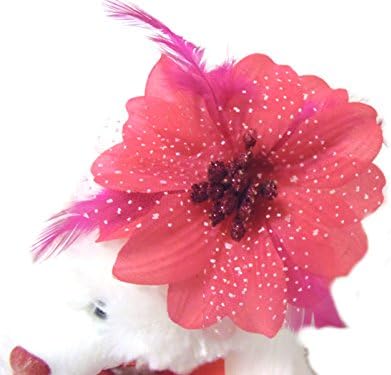 White Teddy Bear With Red I Love You Heart Ribbon and Beautiful Pink 4" Flower