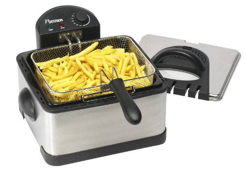 Bestron DF402B Friteuse XXL Inox 4,5 L 2000 W Thermostat