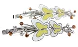Yellow Epi Butterfly Hair Clip Barrette