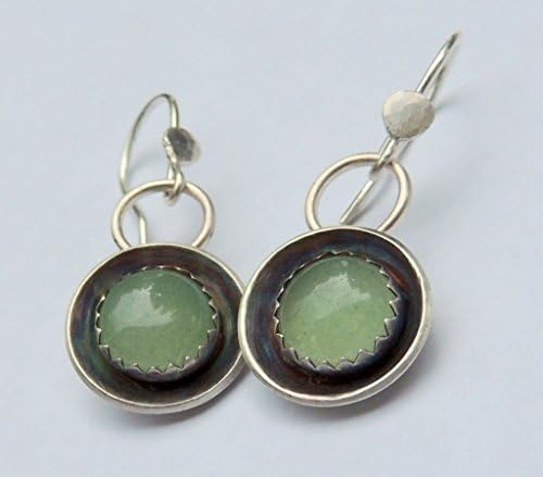 Sterling silver adventurine earrings
