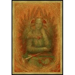 Bild mit Rahmen: George Frederick Watts, "The Dweller in the Innermost", 47 x 71 - Holz Corum S: Gold