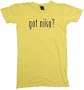 got niko? Women's Tee Shirt Small-Yellow Babydoll (petite fit)