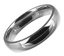 18ct White Gold Gents 4mm Medium Court Wedding Ring