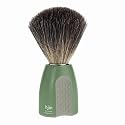 M&Uuml;HLE "hjm" Black Badger Hair Shaving Brush Green/Grey  Handle &Oslash;21