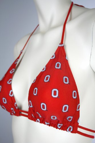 Ohio State University Buckeyes Womens String Halter Bikini Top - Spring Breaker (Top)