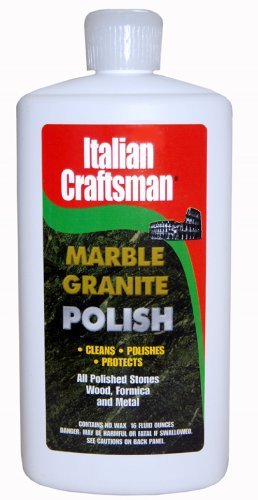Granite and Marble Polish - Cleans and Protects - Italian Craftsman 16 oz