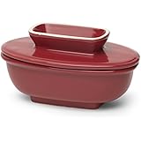 Butter Bay American Made Butter Keeper Butter Dish, Pomegranate