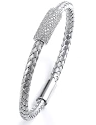 Sterling Silver & Cz Bangle