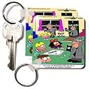 Londons Times Funny Society Cartoons - Goverment Breaks Up Monopoly. Abuse - Key Chains