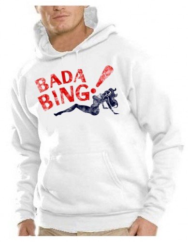 Coole-Fun-T-Shirts Sweatshirt Bada Bing - The Sopranos - Hoodie, wei&szlig;, S, N10614_weiss_GR. Preisvergleich