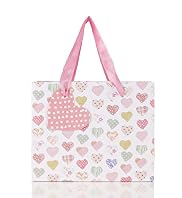 Pink Heart Print Small Bag