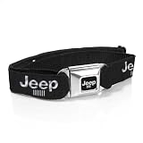 Jeep Logo Seatbelt Buckle Black Belt, Official Licensed by Jeep