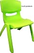 green plastic garden chair
