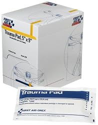 First Aid Only 5" X 9" Trauma Pad, 10-Count Boxes (Pack of 5)
