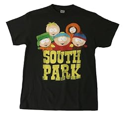 South Park Old South Park Vintage Cast Men's Black Tee