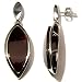 .925 Sterling Silver and Certified Cherry Amber Marquise-shaped Earrings