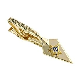 Masonic, Freemasons, Tie Clip 24k Gold-plated by Goldfinger Jewelry