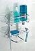 InterDesign Classico Suction Bathroom Caddy - Shower Storage Shelves for Shampoo, Conditioner and Soap - Silver