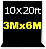 100% Premium Cotton Muslin Black Back Drop 10' x 20'
