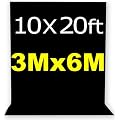 Professional Photography Studio Full Body Shot Black Muslin Backdrop 10' x 20' (3m x 6x)