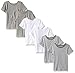 Burt's Bees Baby Boys' Toddler Set of 6 Organic Multi Short Sleeve Tees, 2T-3T