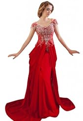 Plus Size Chiffon/Taffeta/Tulle Crystals Applique Lace Beaded Crystal Bridesmaid Dress 