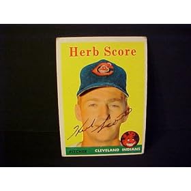 Herb Score Cleveland Indians #352 1958 Topps Signed Autographed Baseball Card