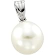 14K White Gold Paspaley South Sea Cultured Fashion Oval Pearl Pendant