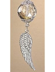 Home Improvement: Large Angel Wing and Big Faceted Clear Crystal Light or Ceiling Fan Pull - Trace Ellements