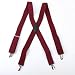 Red Checkered Nylon Hold-Up X-Back Clip genuine Leather Suspenders Y&G Fashion Suspenders SP2015